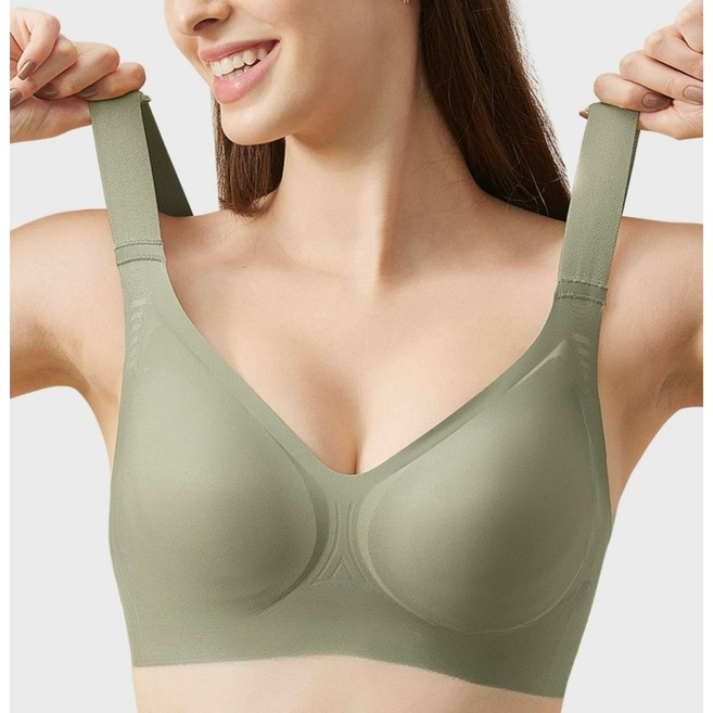 無鋼圈內衣 輕薄透氣 肩帶減壓 三排三扣