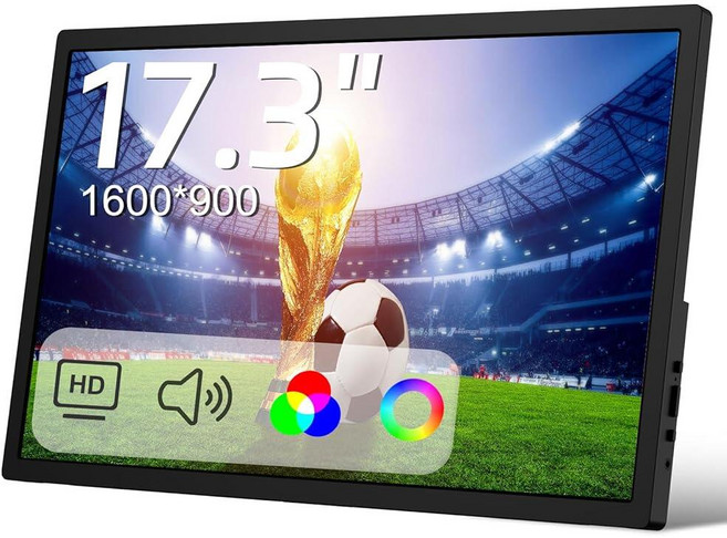 JSHIX 18.5 Inch 120Hz Portable Monitor FHD 1080P 125% sRGB HDR Portable Gaming Monitor 16:9 Ultr, 17.3"
