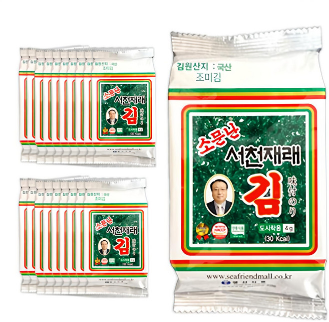 바다친구 소문난 서천 재래김, 15g, 20개