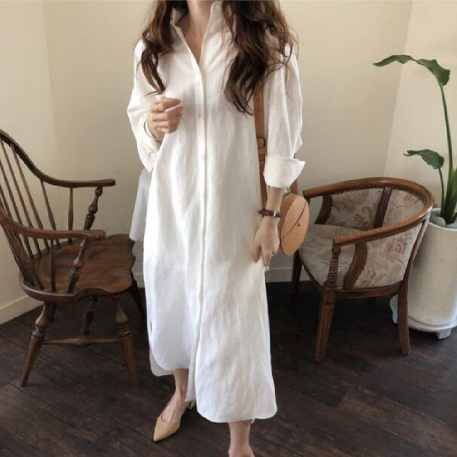 마리하우스 롱셔츠 롱블라우스 롱원피스