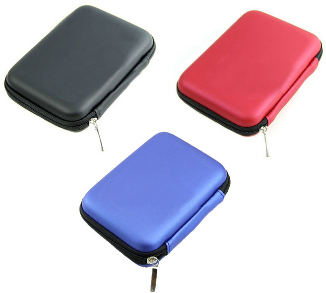 1+1 이스카이 2.5인치 외장하드 케이스 파우치, 블랙, 블랙