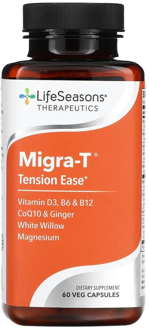 몸관리하세요 겨울입니다 LifeSeasons Migra-T 긴장 완화 베지 캡슐 60정 특별관리진행, LifeSeasonsMigraT긴장완화베지캡슐60정, 1개 - 쿠팡