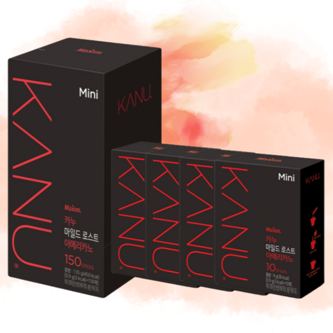 글로벌스토어 동서식품 카누 마일드 미니 아메리카노 원두 스틱 150+40, 1세트, 190개입, 900mg