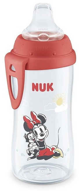 NUK First Choice 미니 마우스 액티브 컵 283.5g(10온스) 부드러운 빨대 휴대용 클립 경량 누출 방지 흘림 방지 1팩 353358