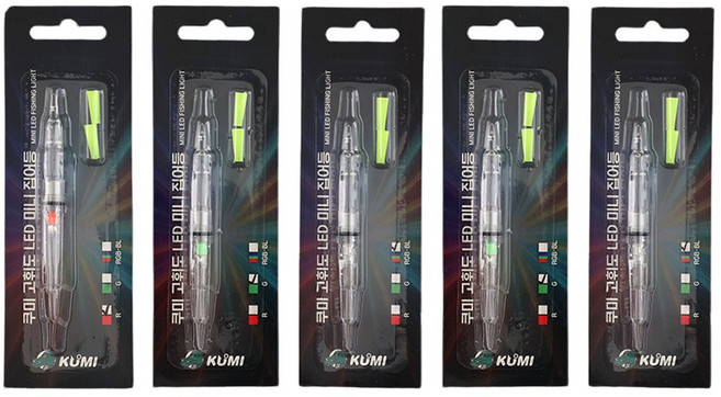 레저킹 갈치 두족류 고휘도 LED 미니집어등, 5개, 레드-점등형, 454559