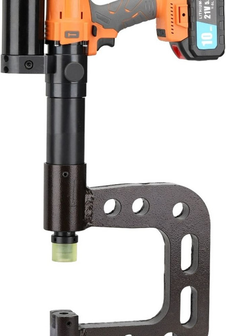 유압 펀칭기 전동 휴대용 천공기 구멍 타공기 강판, AD. 측면 장착용 배터리 1쌍