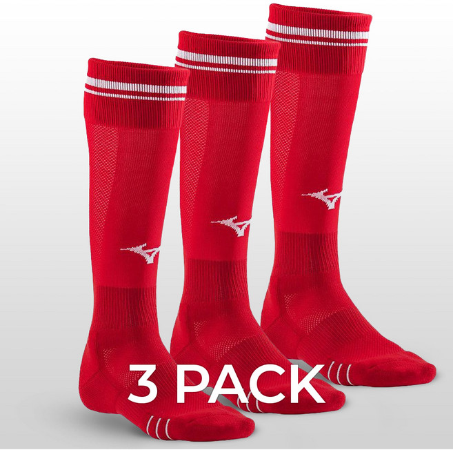 미즈노 3팩 장목 축구양말 33YX20046233, MZ-33YX20046233-00