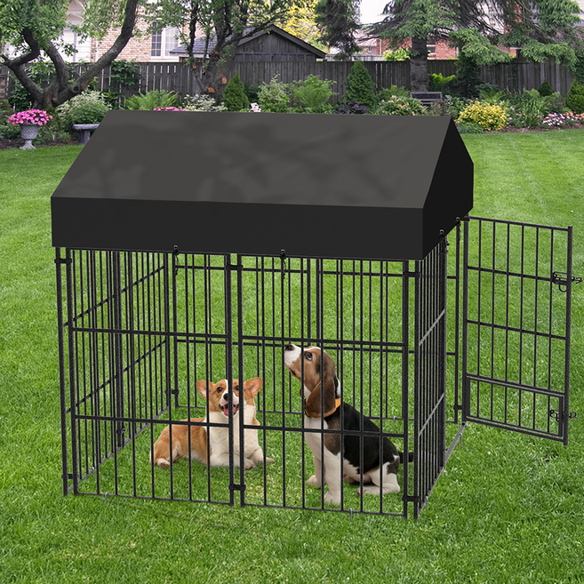 BingoPaw 강아지 야외 대형 울타리 닭장 펜스 철장 비가림 커버 하우스 고정 말뚝 8p, 1개