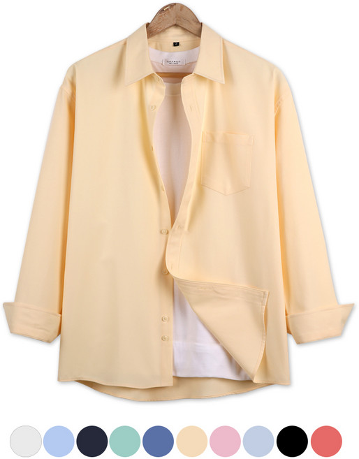 오버나인 남자 남성 루즈핏 옥스포드 남방 코튼 탄탄핏 셔츠