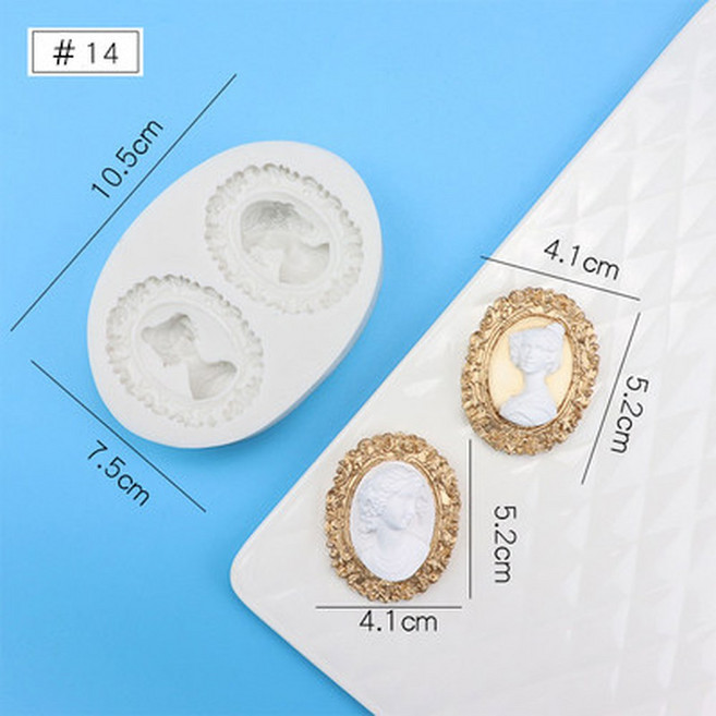 쥬얼리 보석 다이아몬드 실리콘 몰드 DIY 퐁당 케이크 장식 도구 Sugarcrafts 초콜릿 캔디 Gumpaste 금형 베이킹, 14, 1개