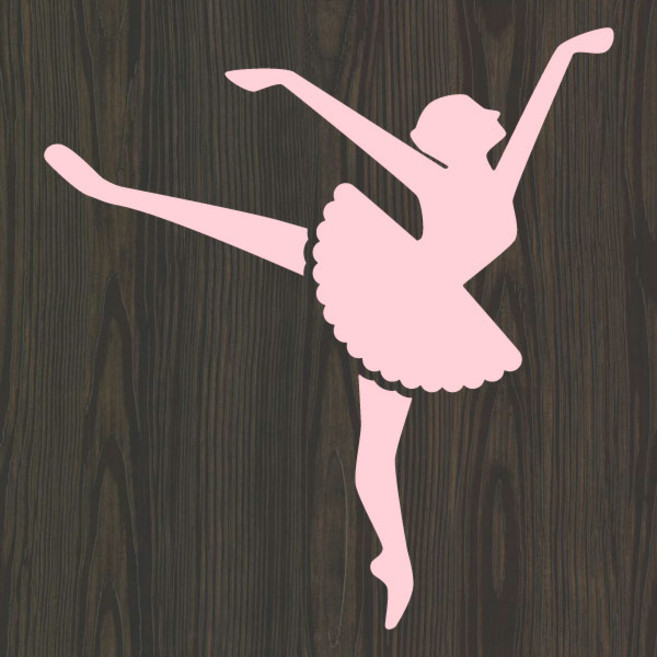 오피스왕국 발레리나 그래픽 스티커 무용학원 댄스 ballet1, 핑크
