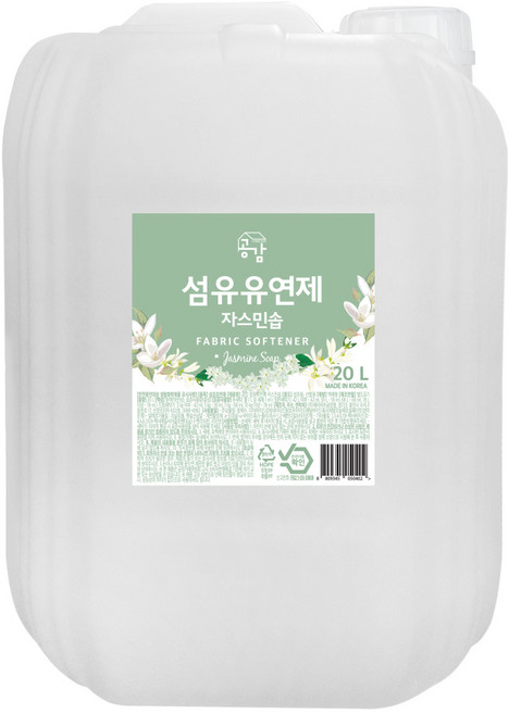 공감 섬유유연제 자스민솝 20L, 1개