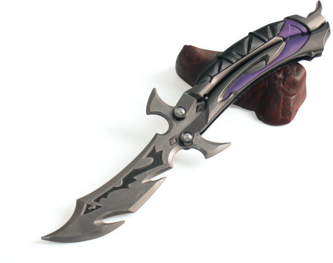 올인몰 약탈자3.0 발리송 칼 나비칼 버터플라이나이프 게임 굿즈, 1개, 단품