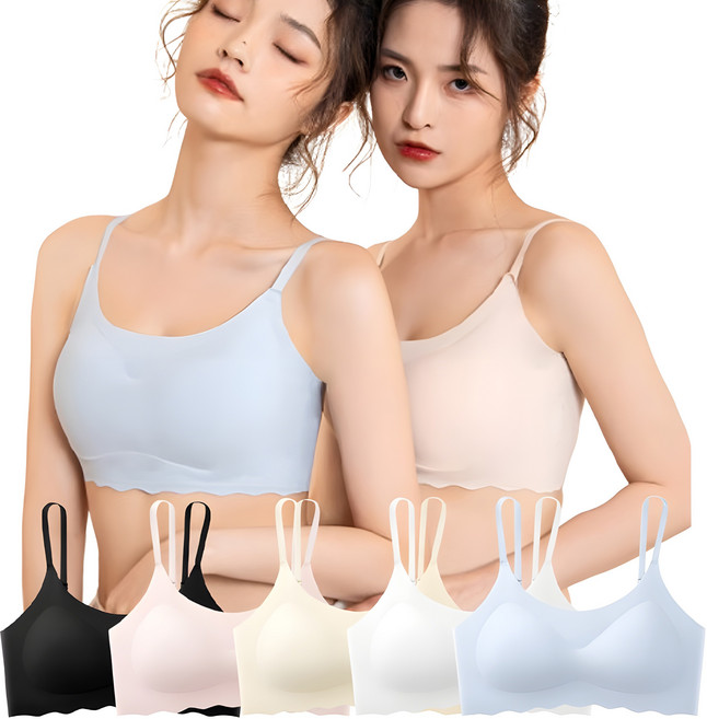 토이앤스티치 노와이어 노후크 심리스 스트랩 브라탑 4종 세트