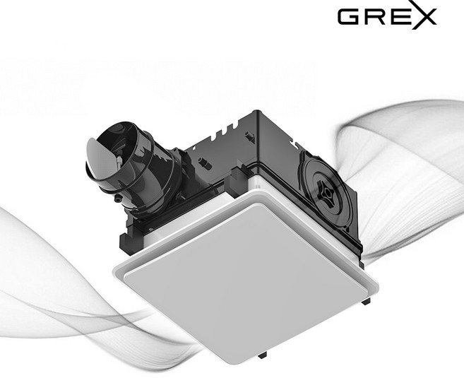 그렉스 욕실 환풍기 전동뎀퍼일체형 사각고정압팬 GN-90MDS, 그렉스 일반고정압팬_GN-90MDS