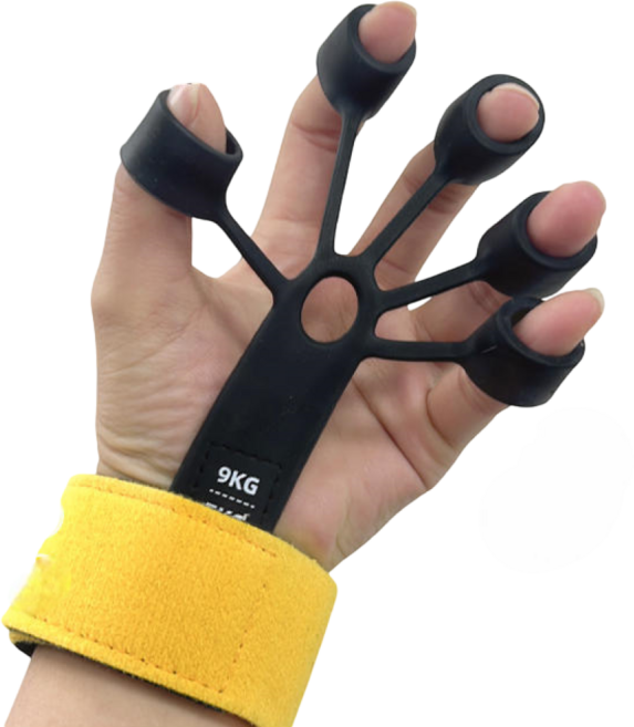 리빙에센스 손가락 악력기 재활훈련 운동기구, 1개, 블랙 그립