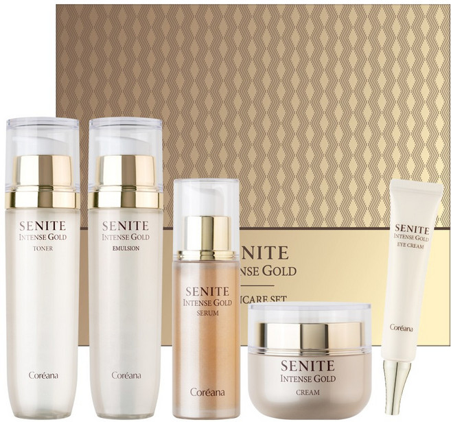 [5종세트]세니떼 인텐스골드 5종세트(토너+에멀션+세럼+크림+아이크림)+쇼핑백, 1세트