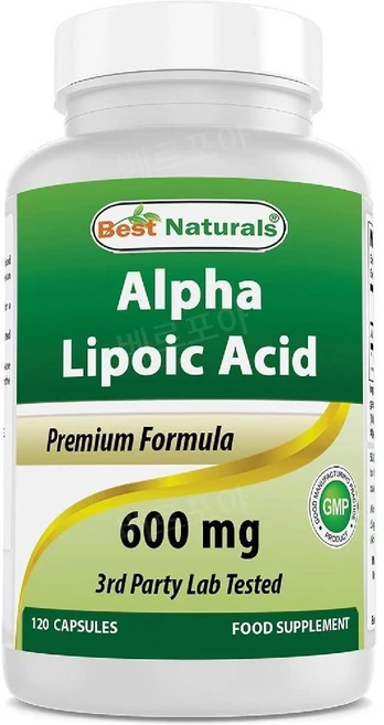 베스트내추럴스 ALA 알파리포산 600mg 120캡슐, 120정, 1개 - 쿠팡