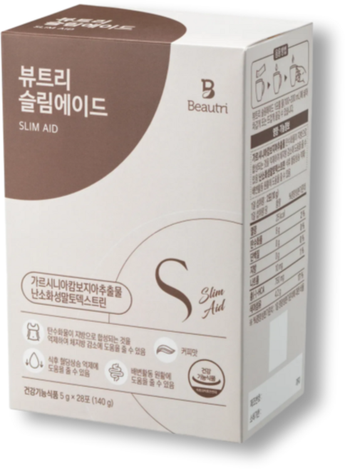 슬림 에이드 체지방감소 가르시니아 캄보지아추출물, 5g, 28개