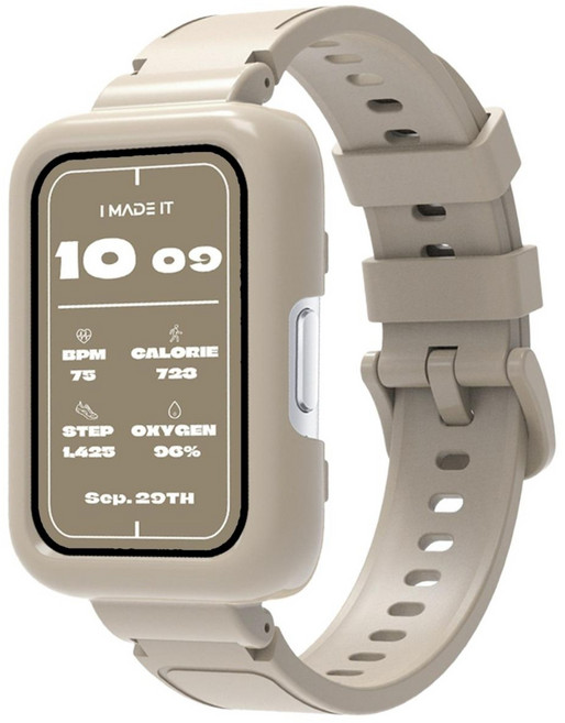 아이메이드잇 갤럭시핏 3 호환 스트랩 케이스 일체형 밴드, 베이지