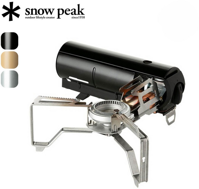 스노우피크 홈앤캠프 버너 GS-600 올블랙 캠핑 가스버너 snow peak, 검은색, 1개