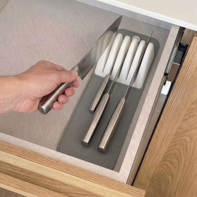 셀클릭 칼블럭 주방 칼집 칼꽂이 실리콘 칼 거치대, 1개, 혼합색상