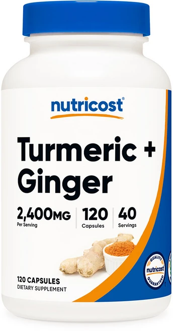 뉴트리코스트 터메릭 + 진저 2400mg 120캡슐, 120정, 1개 - 쿠팡