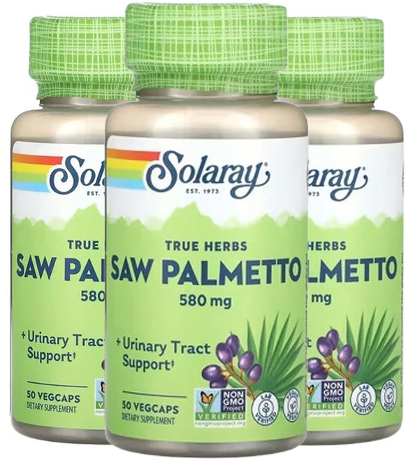 쏠라레이 트루허브 쏘팔메토 580mg 50 베지캡슐, 3개, 50정 - 쿠팡