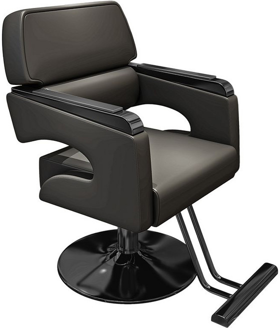 미용실 의자 네일샵 헤어샵 메이크업 체어 바버샵 이발소 높이조절, 1개, E. 검은색