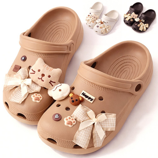 드리프 슬리퍼 가벼운 클로그 남녀공용 5cm 키높이 쿠션 신발 실내외 샌들