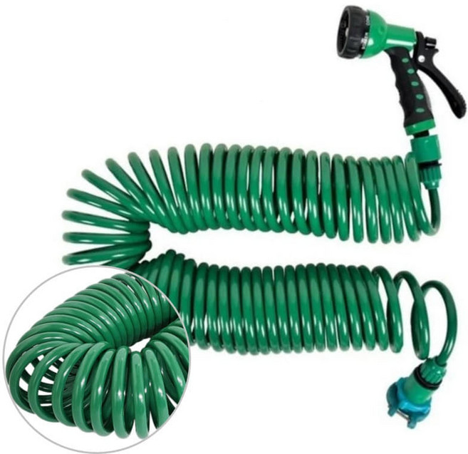 삼정 코일호스 15M 엉킴 꼬임 방지 다용도 원예 청소 세차 호스, 1개, 상세페이지 참조