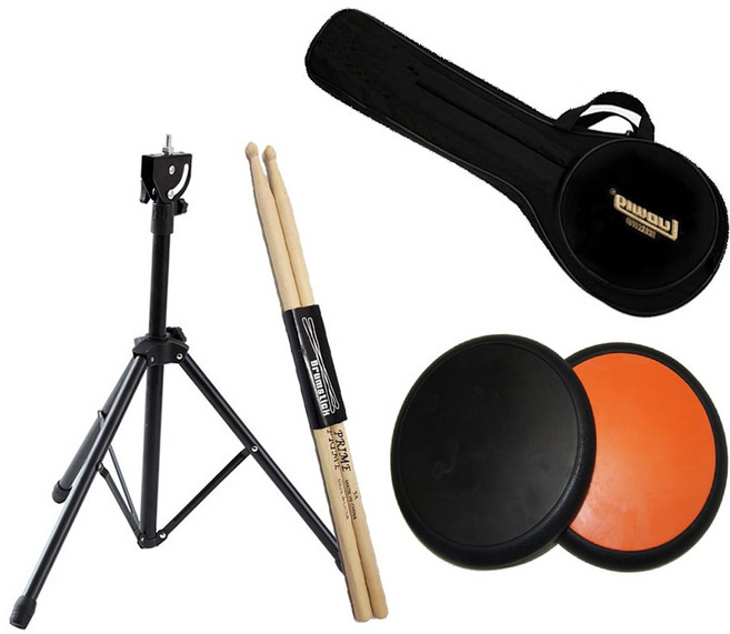 루딕 드럼 연습 패드 기본형 스탠드/ 드럼셋트 + 드럼스틱 1조 증정, 블랙셋트, 1개