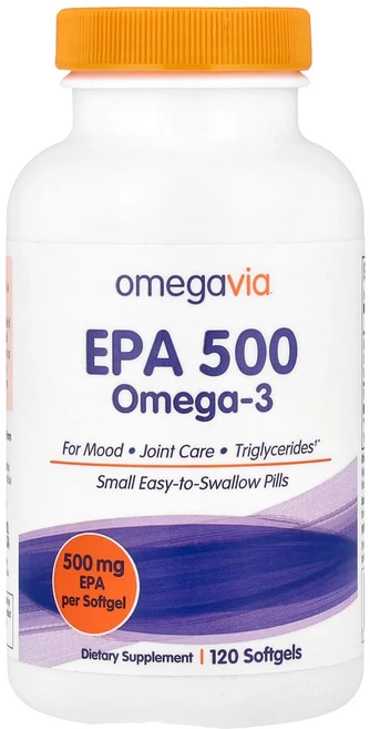 EPA 500 오메가3 500mg 120소프트젤 오메가비아, 120정, 1개 - 쿠팡
