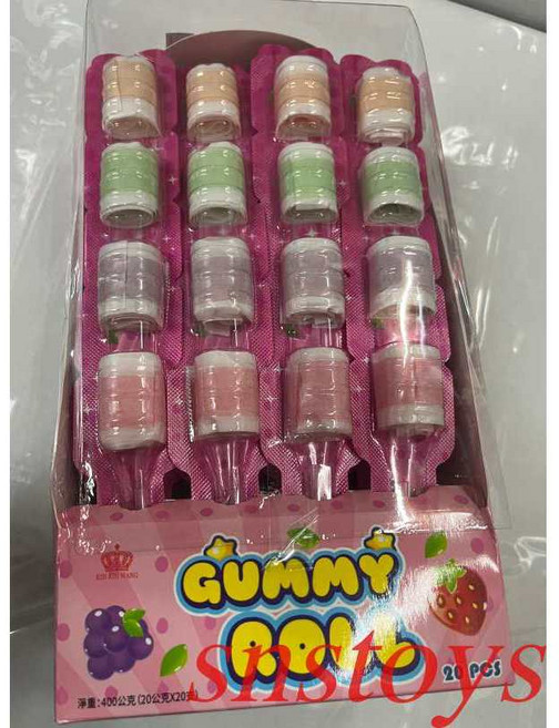 卷卷軟糖 綜合水果風味酸條卷, 1個