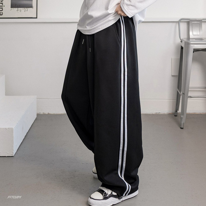 FITOJIM 남자 트레이닝바지 트랙 와이드팬츠 츄리닝 바지