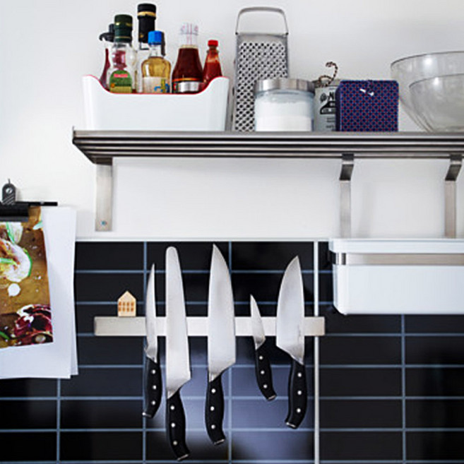시나몬샵 싱크대 자석 칼걸이 칼꽂이 정리 수납 보관 거치대, M, 1개