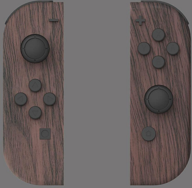 세트 하우징 케이스 NS FROG L 단추 교체 조이콘, 1개, 우드그레인 컨트롤러 케이스 1쌍+블랙, 기본 모델명/품번