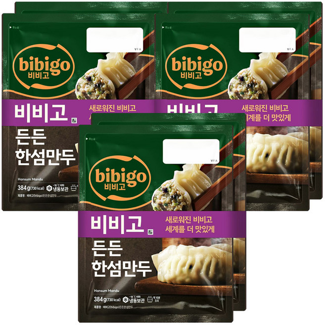 비비고 소고기 한섬만두, 384g, 6개