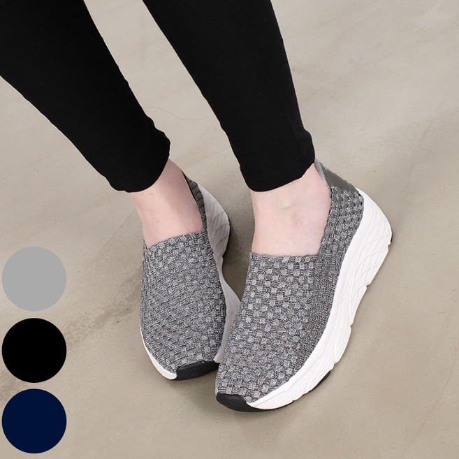 발편한 우븐슈즈 스판 밴딩 메쉬 슬립온 CKWT-606우븐