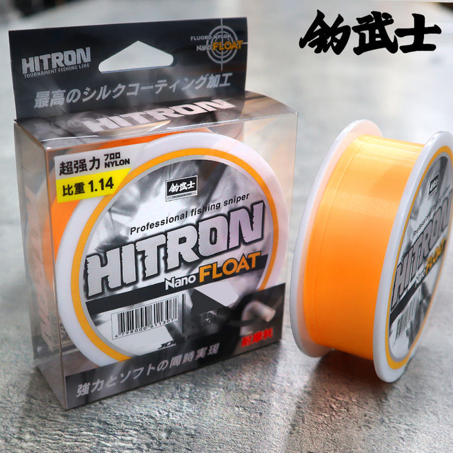 조무사 히트론 나노플로트 세미플로팅 바다 갯바위 원줄 모노라인, 살구, 1개