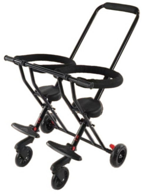 쌍둥이 트라이크 경량형 연년생 접이식 2인 유모차 더블, 1. 싱글 휠