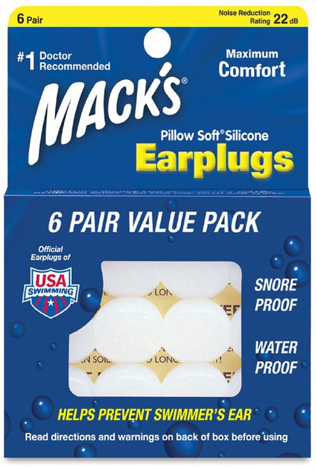 Macks 필로우소프트 수면 귀마개 흰색, 1개, 6쌍