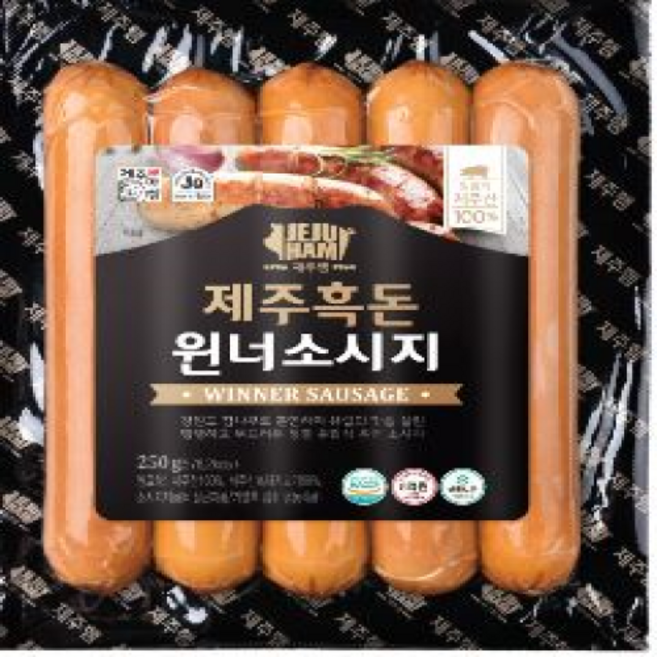 제주 흑돈 윈너소시지 250g (50g), 3개