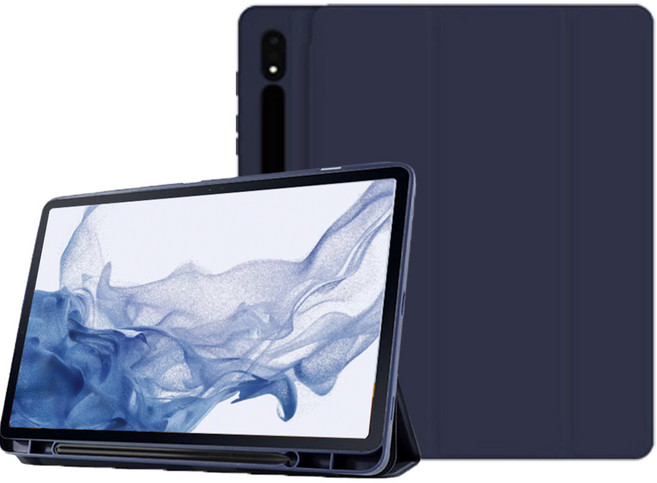 갤럭시탭 S펜수납 북커버 케이스 SM-X700 X706N X800 X806N X906 X906N 삼성 케이스나라, 네이비