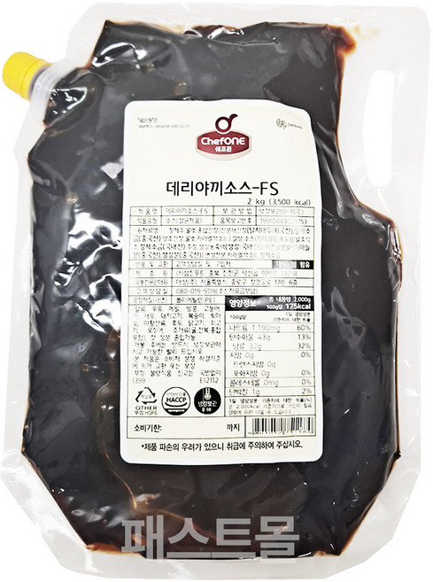 대상 쉐프원 데리야끼소스-FS, 1개, 2kg