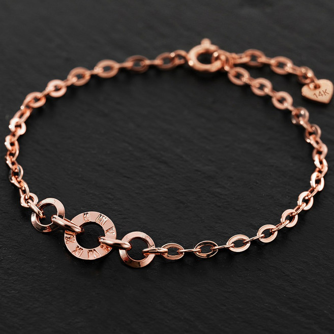 에바주얼리 로마숫자 프라임 남자 여성 커플팔찌 금팔찌 14k 18k 팔찌 생일 선물