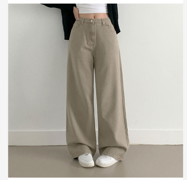 부기샵 숏&롱 히든밴딩 에코 하이웨스트 6컬러 코튼 와이드 팬츠