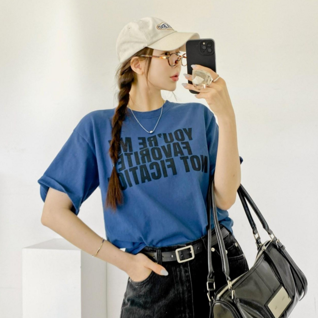 와이 도톰 빈티지워싱 반팔티셔츠