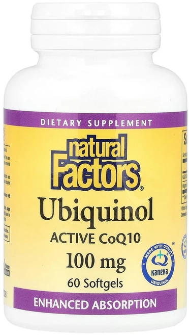 네추럴팩터스 유비퀴놀 액티브 CoQ10 100mg 소프트젤, 60정, 1개 - 쿠팡