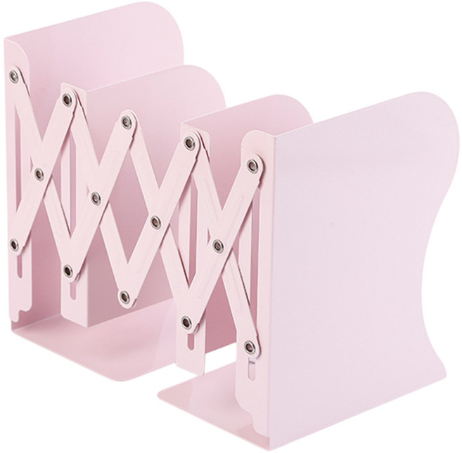 미리모아 접이식 길이조절 책꽂이, 핑크